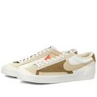 Nike Men's Blazer Low '77 Patchwork Quilt Sneakers in Sail/Rattan Brown