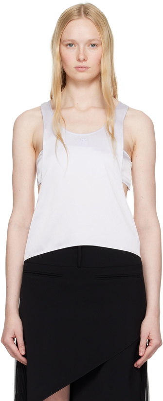 Photo: Courrèges White Infinity Satin Tank Top