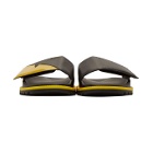 Fendi Black and Yellow Bag Bugs Sandals