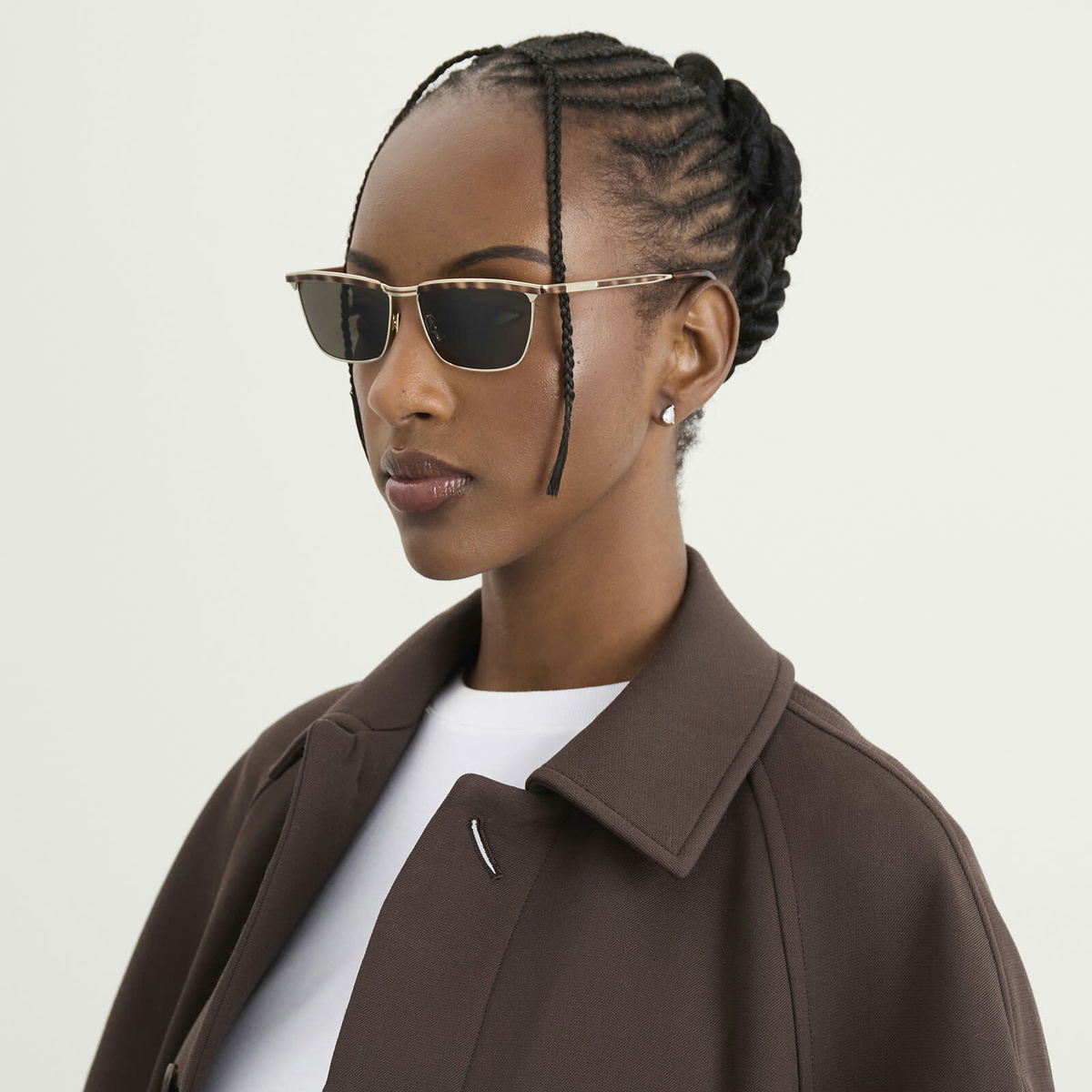 Saint Laurent Sunglasses Saint Laurent SL 795 Joe Sunglasses in Gold/Grey 