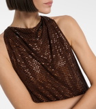 Self-Portrait Rhinestone-embellished maxi dress