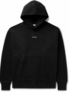 Acne Studios - Franklin Logo-Flocked Cotton-Jersey Hoodie - Black