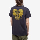 Maharishi Men's Muay Thai Dualling Tigers T-Shirt in Navy