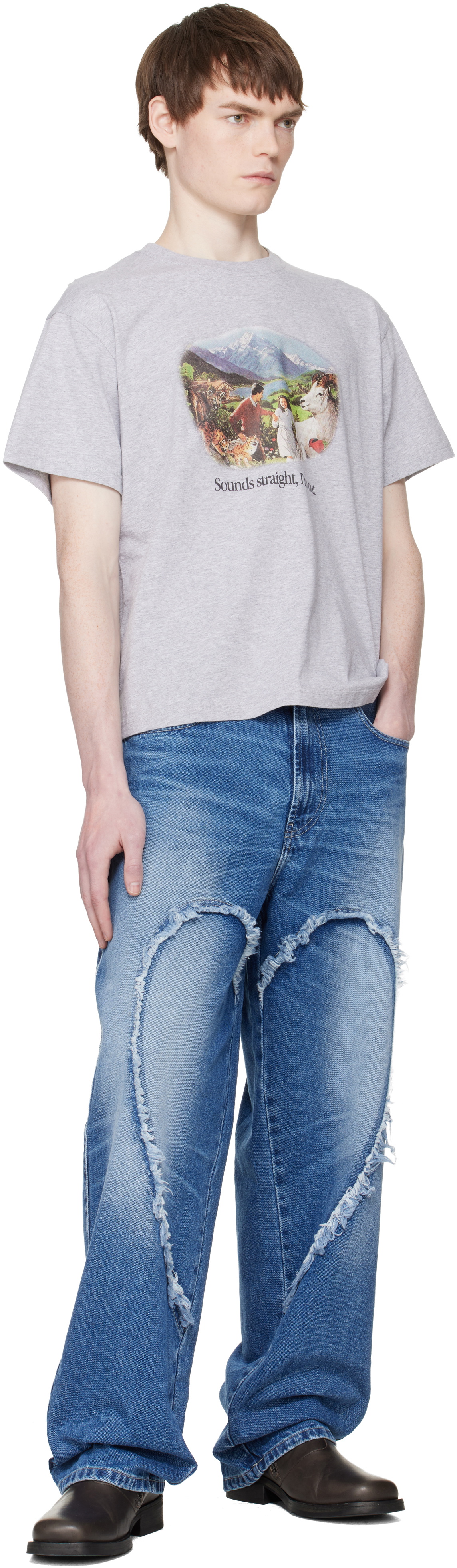 Carne Bollente Gray 'Sounds Straight, I'm Out' T-shirt
