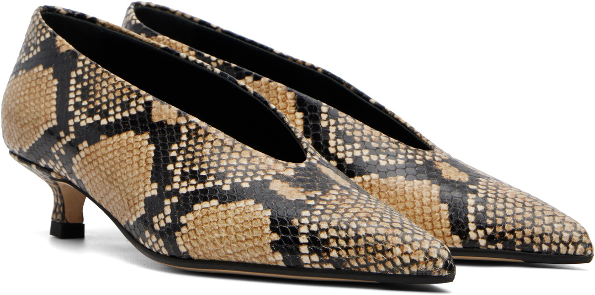 Aeyde Beige Clara Pointed-Toe Heels
