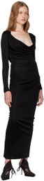MISBHV Black Hooded Maxi Dress