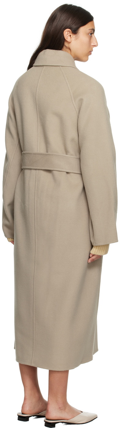 AMI Alexandre Mattiussi Gray Belted Coat