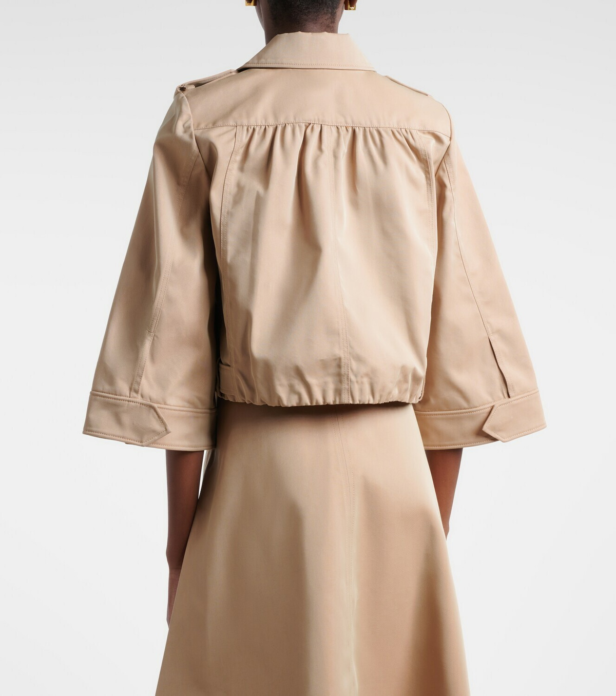 Dorothee Schumacher Luxury Layer cropped cotton-blend jacket