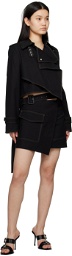 Helmut Lang Black Trench Wrap Miniskirt
