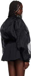 We11done Black Twisted Bomber Jacket