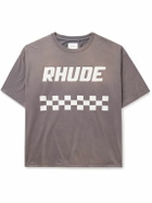 Rhude - Off Road Logo-Print Cotton-Jersey T-Shirt - Gray