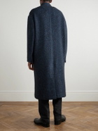 Kiton - Herringbone Virgin Wool, Cashmere and Silk-Blend Overcoat - Blue