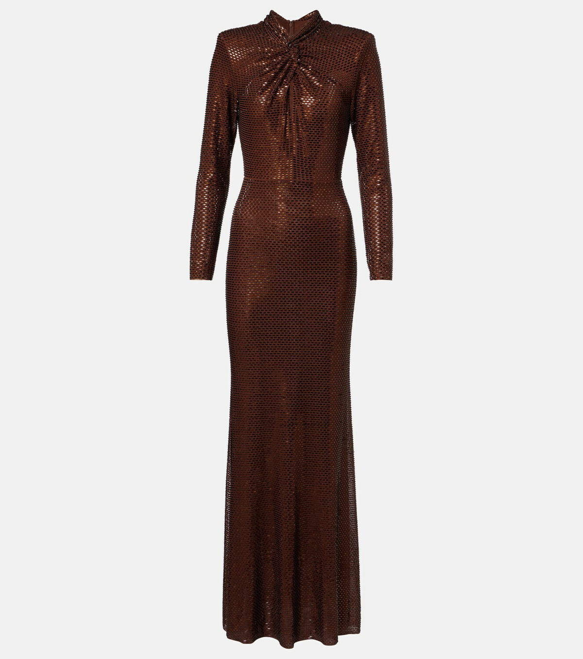 Self-Portrait Embellished gathered gown