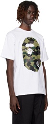 BAPE White 1st Camo Big Ape Head T-Shirt