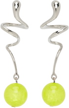 Mondo Mondo White Bronze & Green Martini Earrings