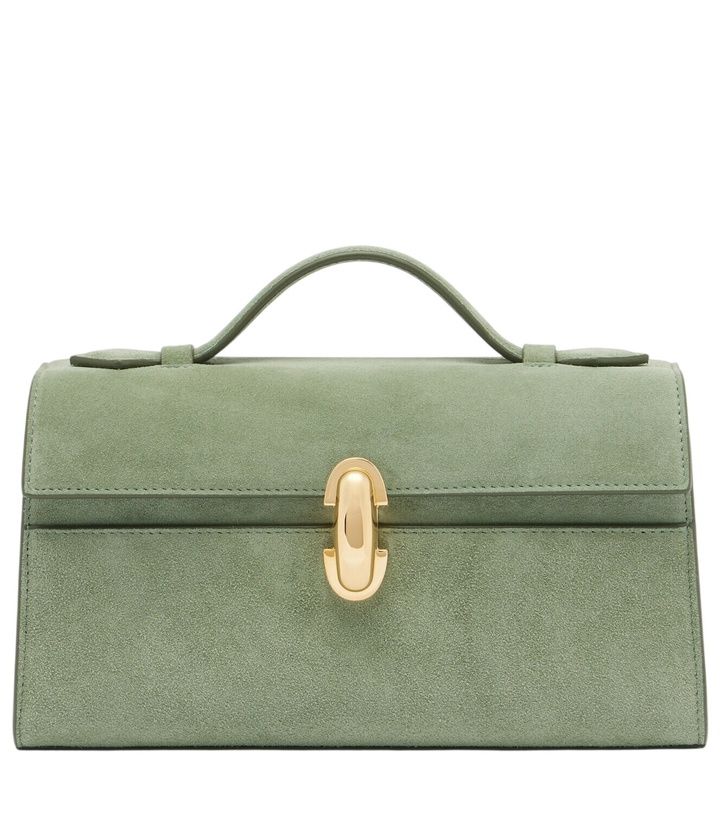 Photo: Savette Symmetry Pochette Small suede top-handle bag