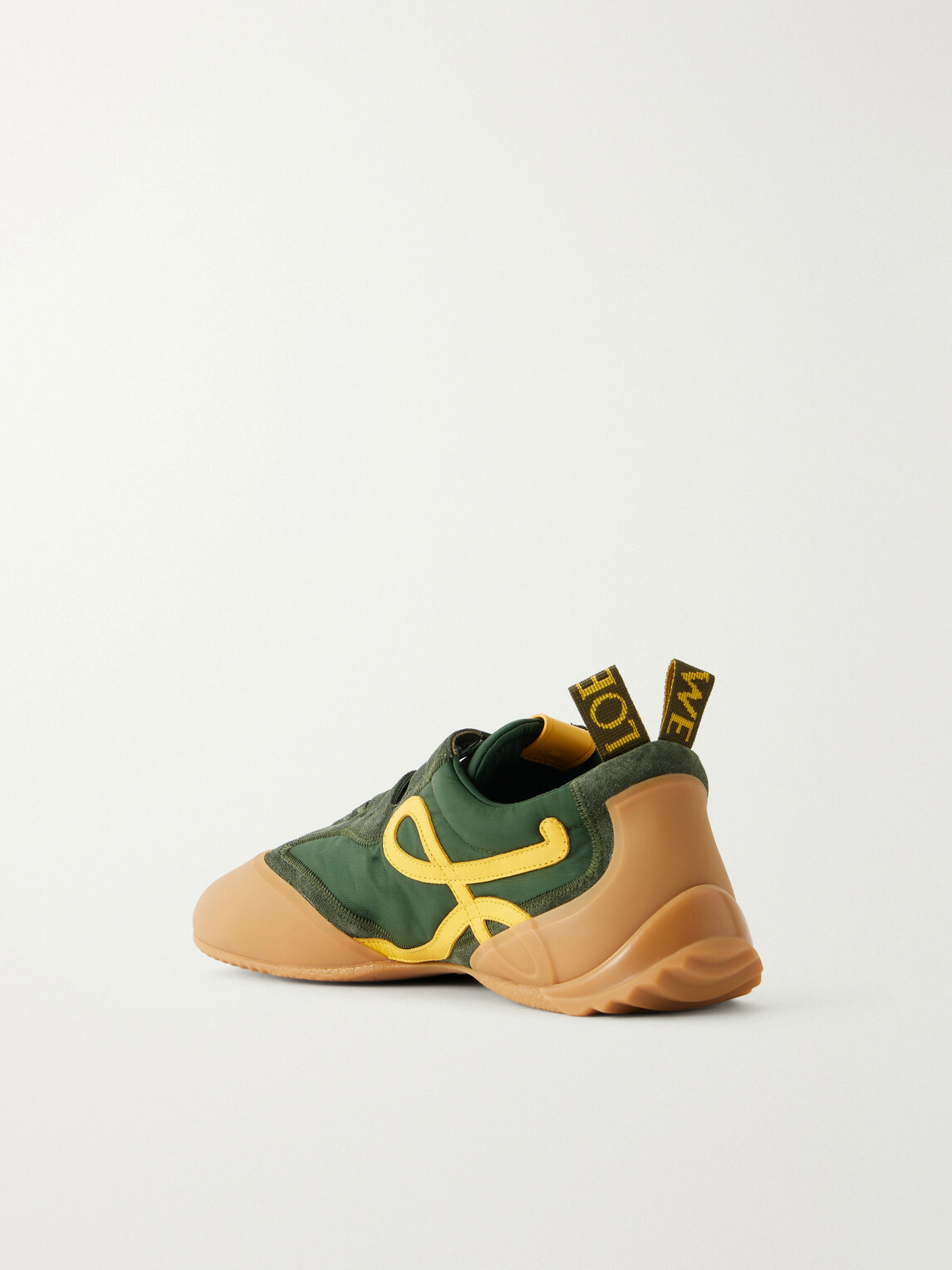 LOEWE - Grip Suede-Trimmed Nylon Sneakers - Green