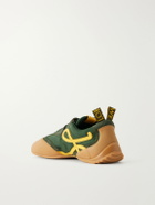 LOEWE - Grip Suede-Trimmed Nylon Sneakers - Green
