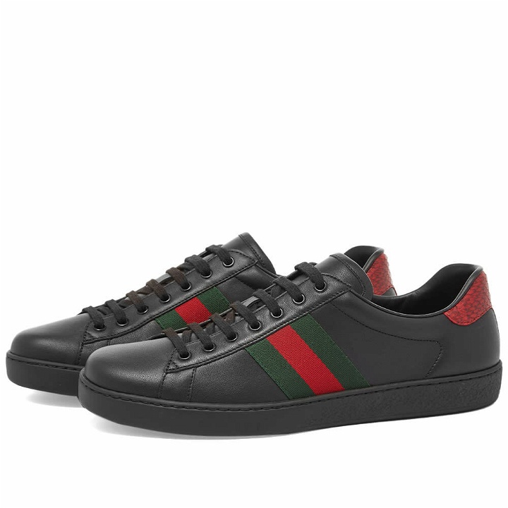 Photo: Gucci Men's New Ace GRG Sneakers in Black