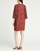Manila Grace Womens Mini dress Rust
