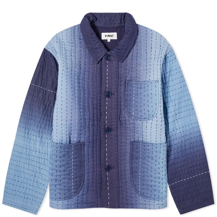 Photo: YMC Men's Kantha Quilted Labour Chore Jacket in Blue