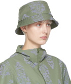 paria /FARZANEH Green Flock Bucket Hat