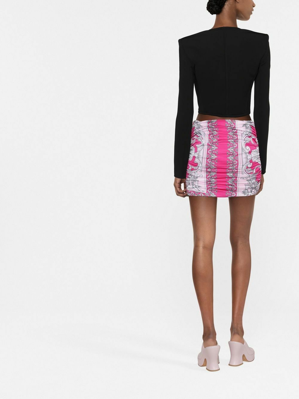 Versace Barocco Print Mini Skirt Versace