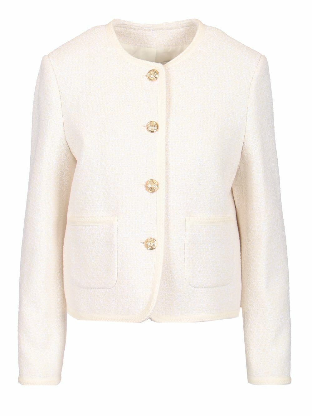 DUNST Classic Tweed Bouclé Jacket with Buttons Dunst