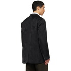 Dries Van Noten Black Oversized Jacquard Blazer