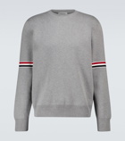 Thom Browne - Tricolor Inlay Milano stitch cotton sweater