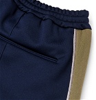 Très Bien - Wide Leg Striped Jersey Sweatpants - Men - Navy