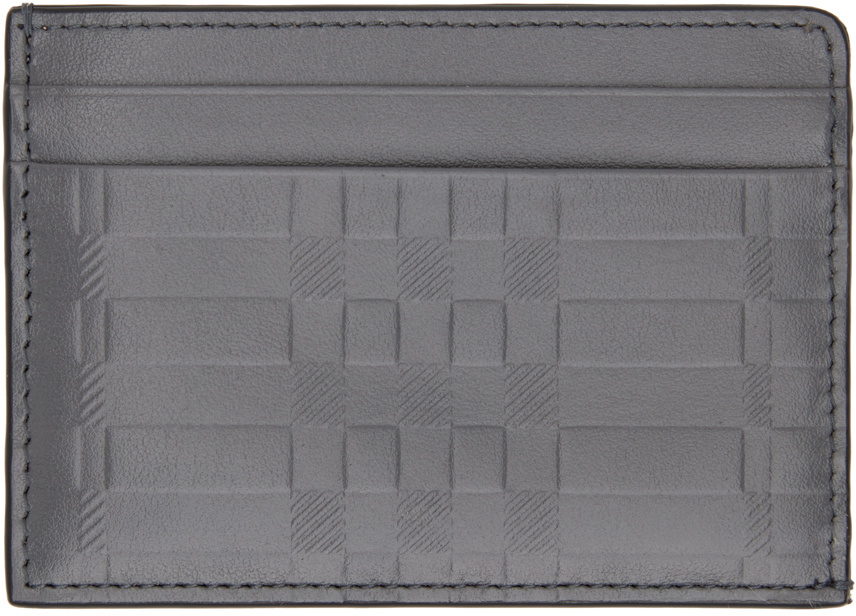 Photo: Burberry Black Embossed Check Card Holder