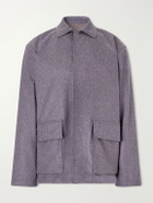 Caruso - Wool and Cashmere-Blend Blouson Jacket - Purple