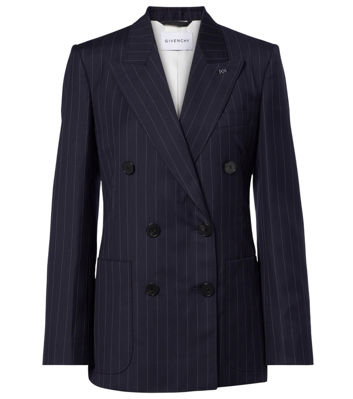 Photo: Givenchy Pinstripe double-breasted wool blazer