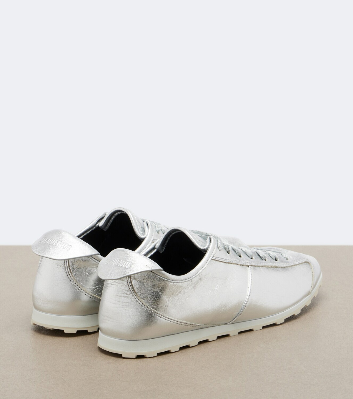 Jacquemus Tennis metallic leather sneakers