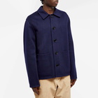 AMI Paris Men's Double Face Wool Jacket in Night Blue