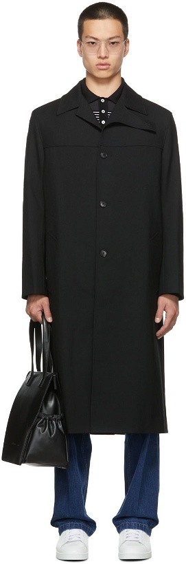 Photo: Commission SSENSE Exclusive Wool Curved Flap Coat