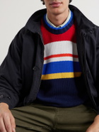 Noah - Striped Organic Cotton Sweater - Blue