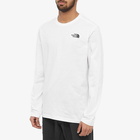 The North Face Men's Long Sleeve Red Box T-Shirt in TNF White/TNF Black