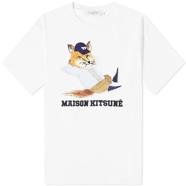 Photo: Maison Kitsune Dressed Fox Print Easy Tee