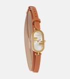 Fendi O'Lock stainless steel watch with diamonds