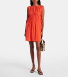 Asceno Como ruched silk crêpe minidress