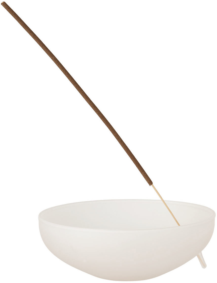 Los Objetos Decorativos Off-White Opal Incense Holder
