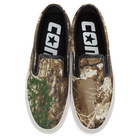 Converse Khaki and Brown Real Tree One Star CC Pro Slip-On Sneakers