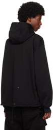 JiyongKim Black Sun-Bleached Fishtail Hoodie