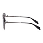 Alexander McQueen Gunmetal Skull Square Sunglasses