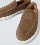 Christian Louboutin Varsiboat leather slip-on shoes