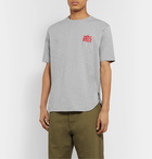 nonnative - Logo-Embroidered Mélange Cotton-Jersey T-Shirt - Gray