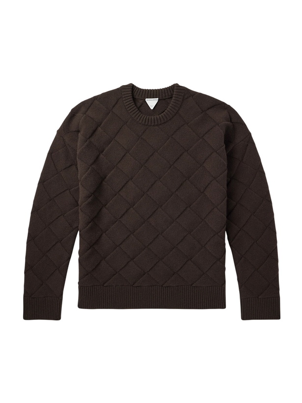 Photo: Bottega Veneta - Intrecciato Wool-Blend Sweater - Brown