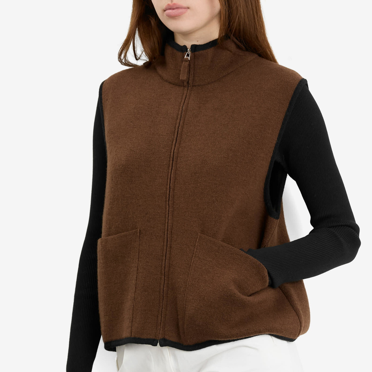 Nothing Written Women's Dicky Zip-Up Vest in Camel